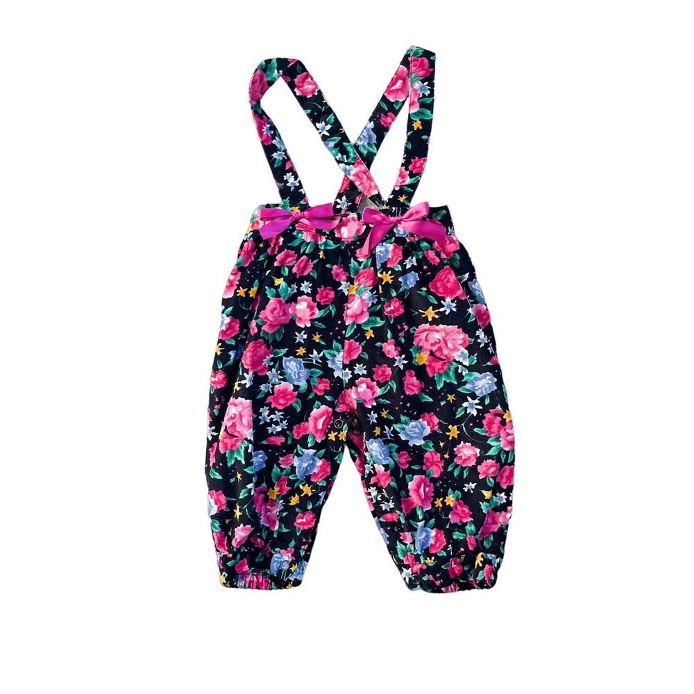 Vintage Floral Kids One Piece - Pink and Blue